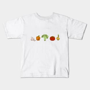 line of vegetables Kids T-Shirt